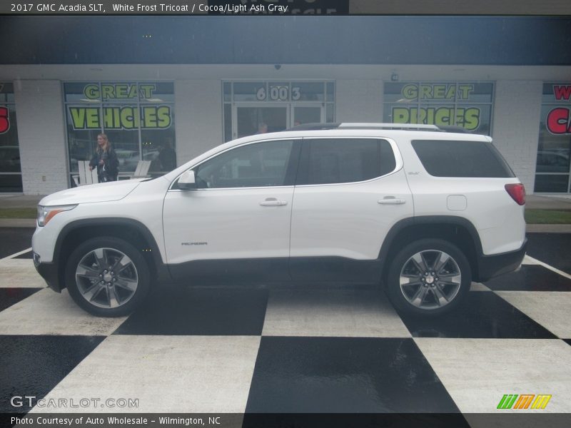 White Frost Tricoat / Cocoa/Light Ash Gray 2017 GMC Acadia SLT