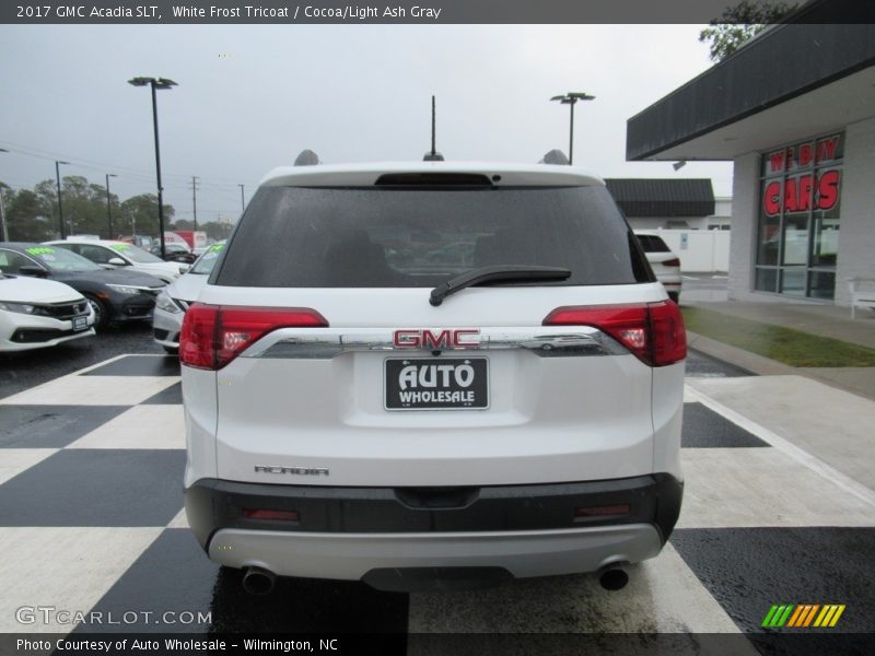 White Frost Tricoat / Cocoa/Light Ash Gray 2017 GMC Acadia SLT