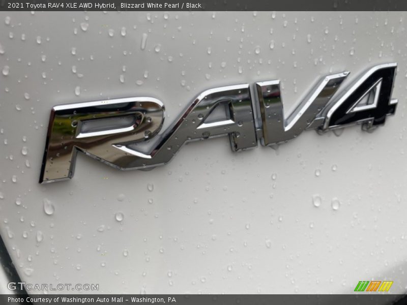 Blizzard White Pearl / Black 2021 Toyota RAV4 XLE AWD Hybrid