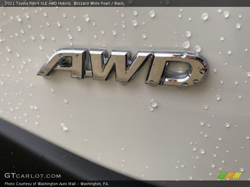 Blizzard White Pearl / Black 2021 Toyota RAV4 XLE AWD Hybrid