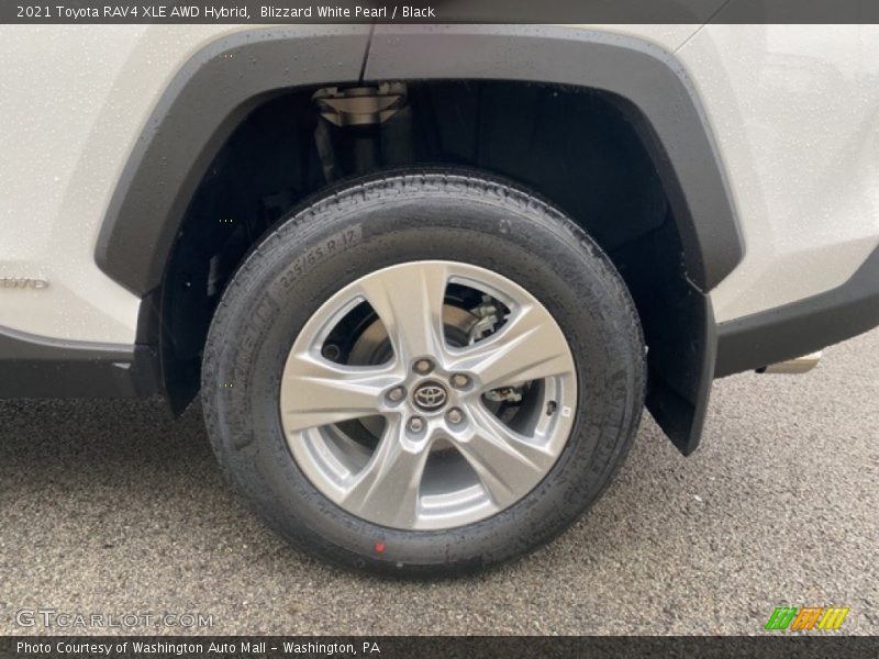 Blizzard White Pearl / Black 2021 Toyota RAV4 XLE AWD Hybrid