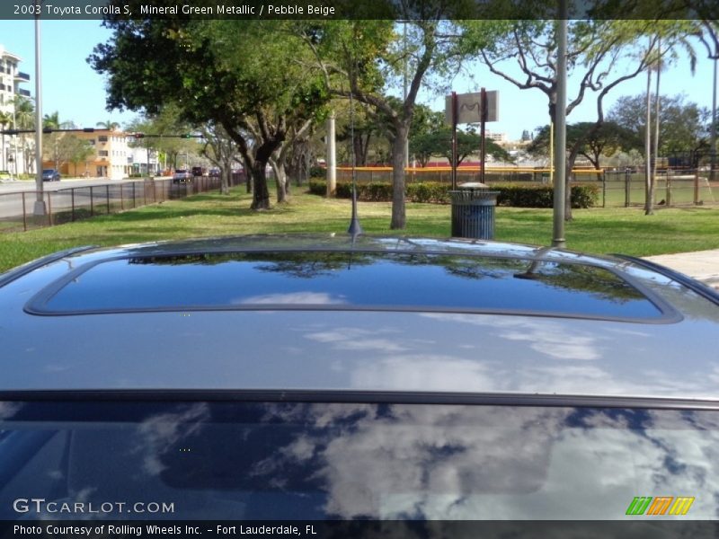 Mineral Green Metallic / Pebble Beige 2003 Toyota Corolla S