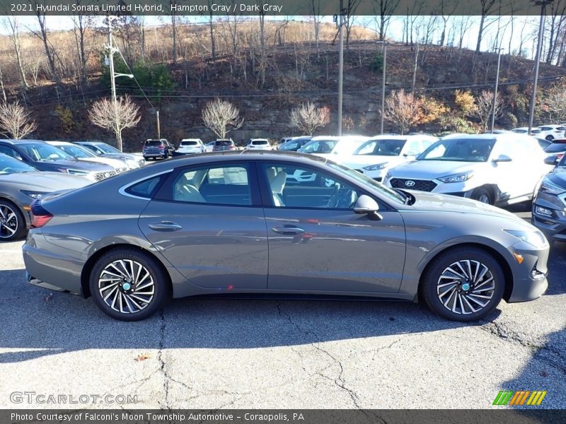 Hampton Gray / Dark Gray 2021 Hyundai Sonata Limited Hybrid