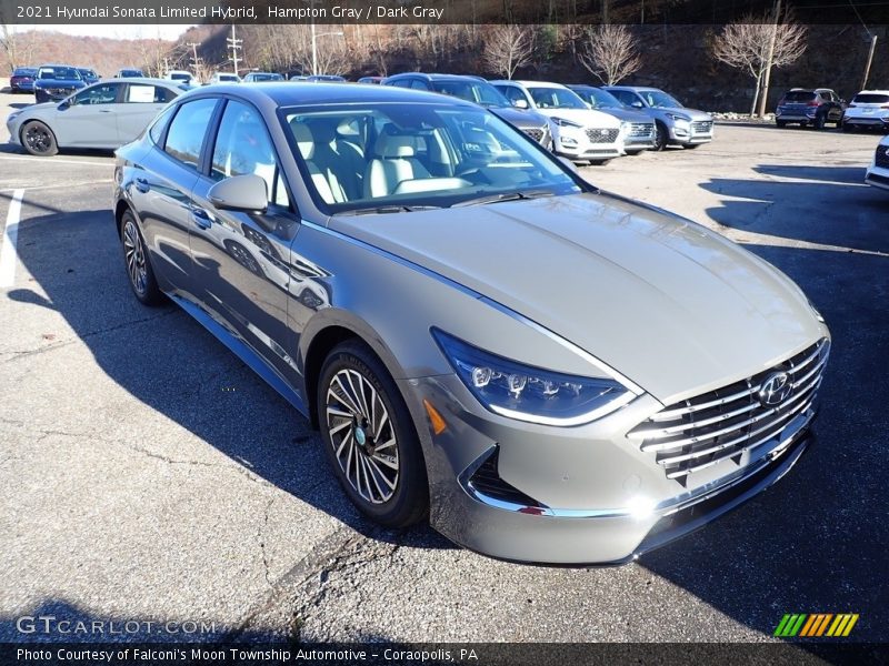 Hampton Gray / Dark Gray 2021 Hyundai Sonata Limited Hybrid