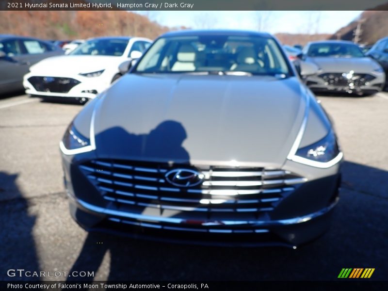 Hampton Gray / Dark Gray 2021 Hyundai Sonata Limited Hybrid