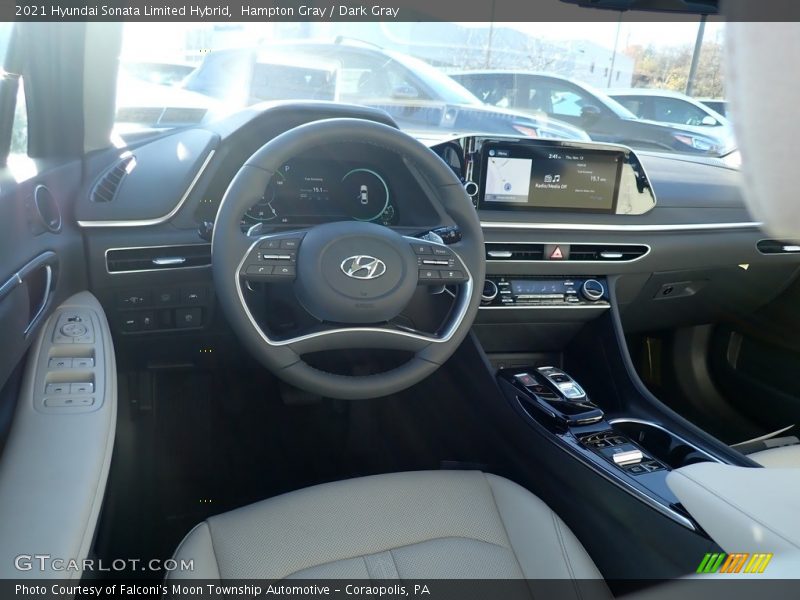 Hampton Gray / Dark Gray 2021 Hyundai Sonata Limited Hybrid