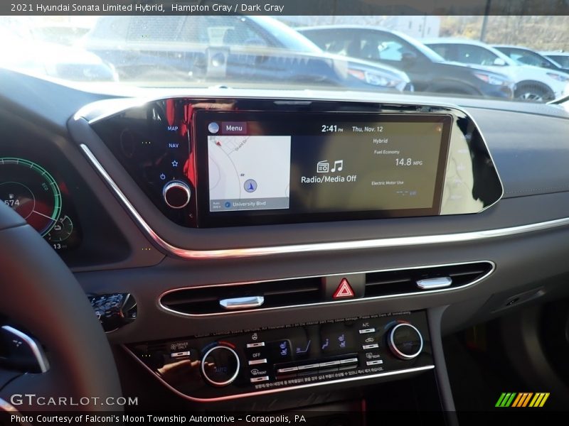 Hampton Gray / Dark Gray 2021 Hyundai Sonata Limited Hybrid