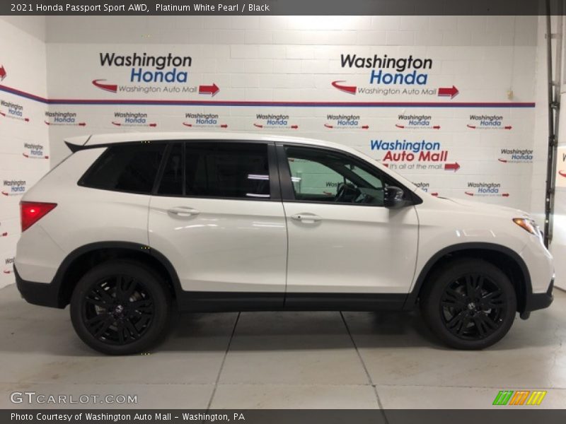 Platinum White Pearl / Black 2021 Honda Passport Sport AWD