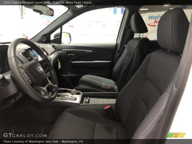 Platinum White Pearl / Black 2021 Honda Passport Sport AWD
