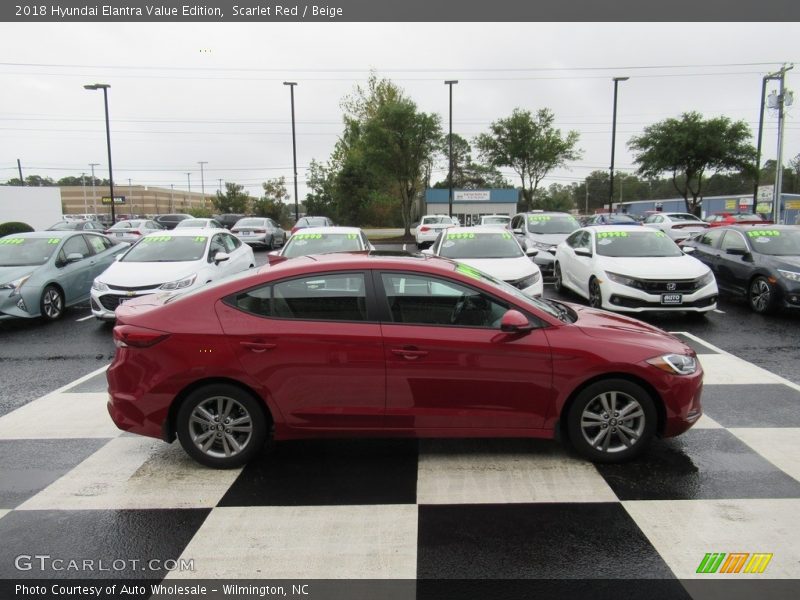 Scarlet Red / Beige 2018 Hyundai Elantra Value Edition