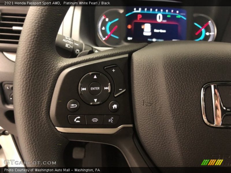 Platinum White Pearl / Black 2021 Honda Passport Sport AWD