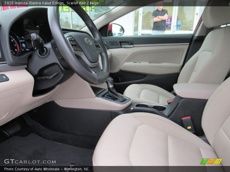 Scarlet Red / Beige 2018 Hyundai Elantra Value Edition
