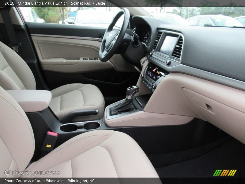 Scarlet Red / Beige 2018 Hyundai Elantra Value Edition