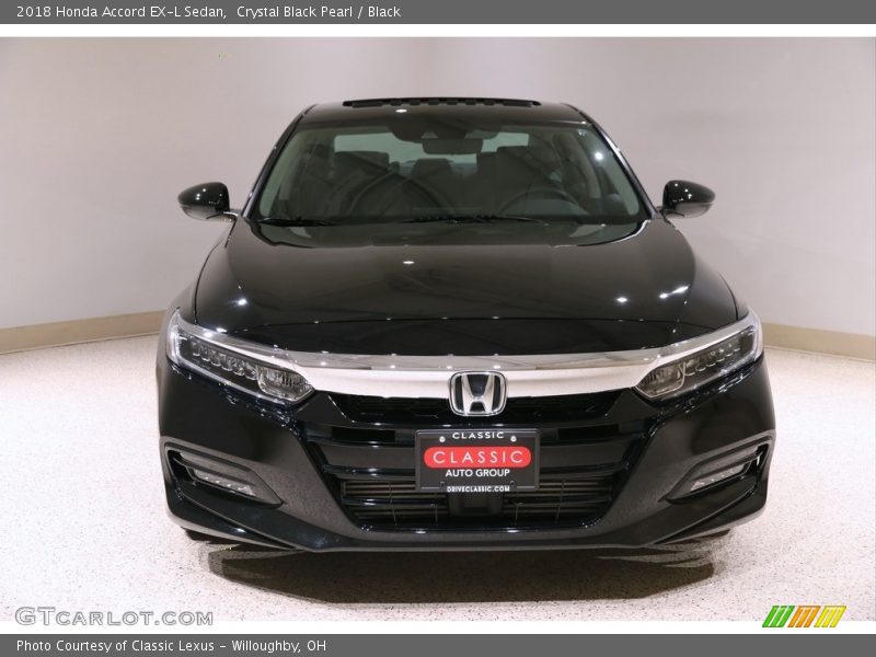 Crystal Black Pearl / Black 2018 Honda Accord EX-L Sedan