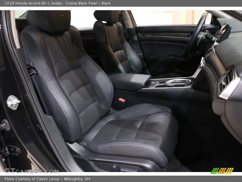 Crystal Black Pearl / Black 2018 Honda Accord EX-L Sedan