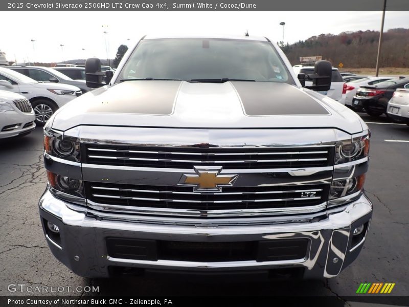 Summit White / Cocoa/Dune 2015 Chevrolet Silverado 2500HD LTZ Crew Cab 4x4