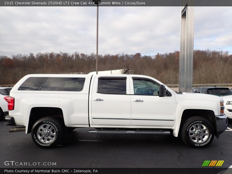 Summit White / Cocoa/Dune 2015 Chevrolet Silverado 2500HD LTZ Crew Cab 4x4