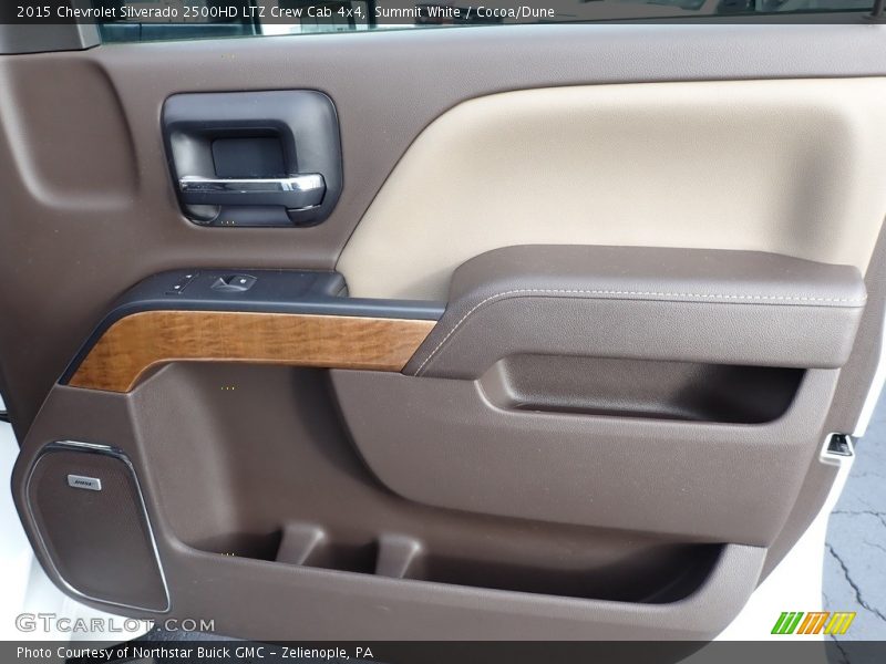 Summit White / Cocoa/Dune 2015 Chevrolet Silverado 2500HD LTZ Crew Cab 4x4
