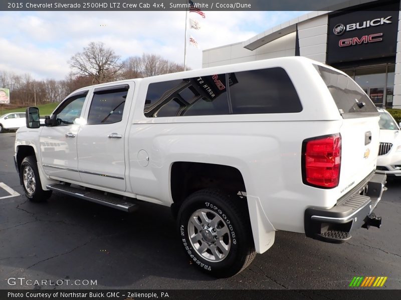 Summit White / Cocoa/Dune 2015 Chevrolet Silverado 2500HD LTZ Crew Cab 4x4