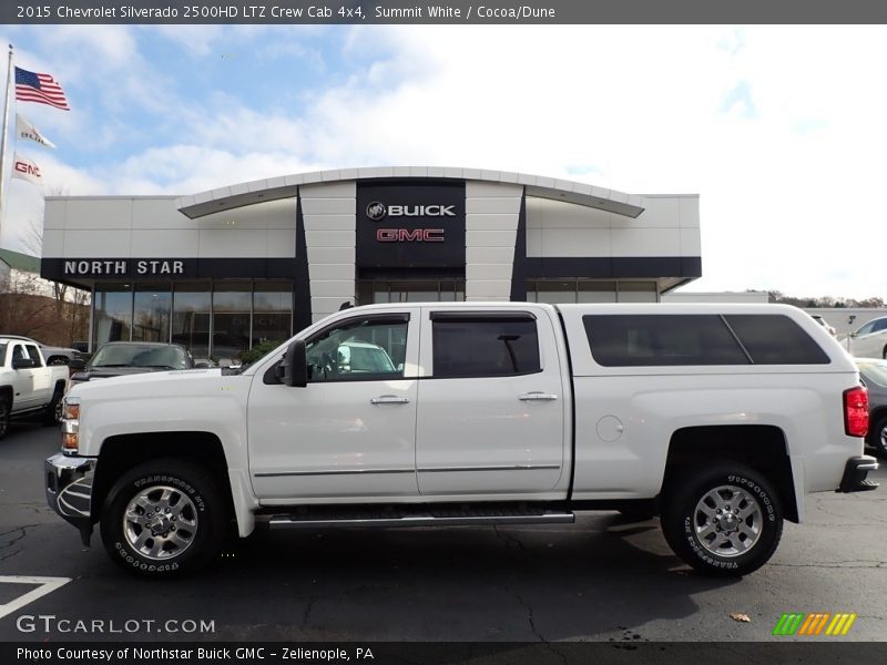 Summit White / Cocoa/Dune 2015 Chevrolet Silverado 2500HD LTZ Crew Cab 4x4