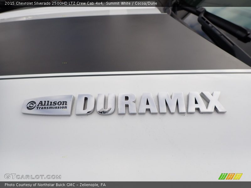 Summit White / Cocoa/Dune 2015 Chevrolet Silverado 2500HD LTZ Crew Cab 4x4