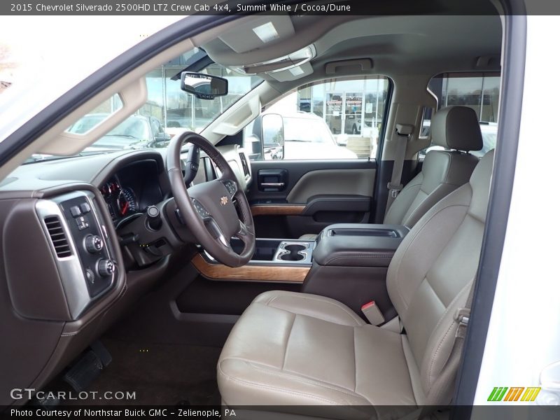 Summit White / Cocoa/Dune 2015 Chevrolet Silverado 2500HD LTZ Crew Cab 4x4