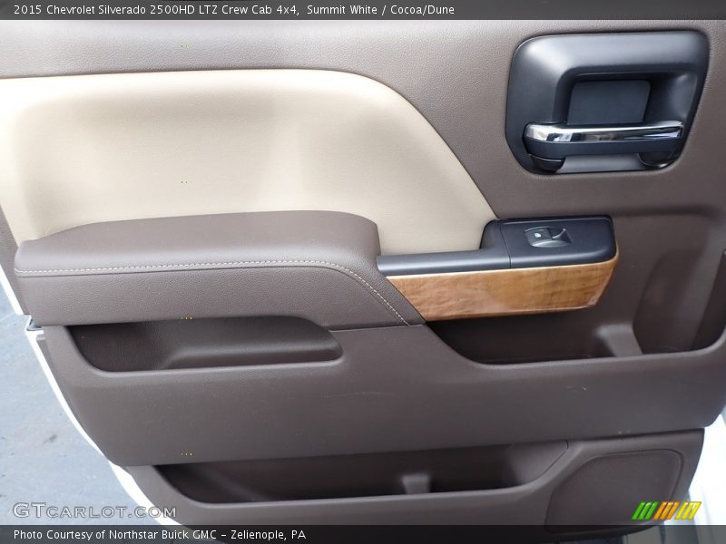 Summit White / Cocoa/Dune 2015 Chevrolet Silverado 2500HD LTZ Crew Cab 4x4
