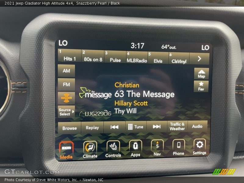Controls of 2021 Gladiator High Altitude 4x4