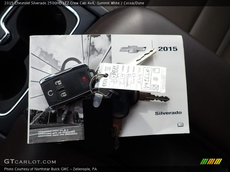 Summit White / Cocoa/Dune 2015 Chevrolet Silverado 2500HD LTZ Crew Cab 4x4
