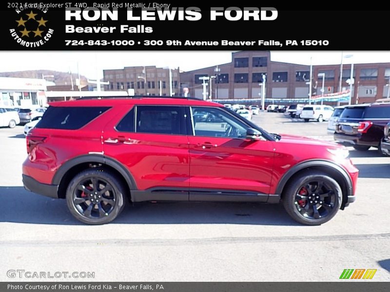 Rapid Red Metallic / Ebony 2021 Ford Explorer ST 4WD