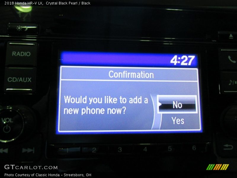 Crystal Black Pearl / Black 2018 Honda HR-V LX