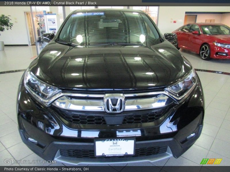 Crystal Black Pearl / Black 2018 Honda CR-V EX AWD
