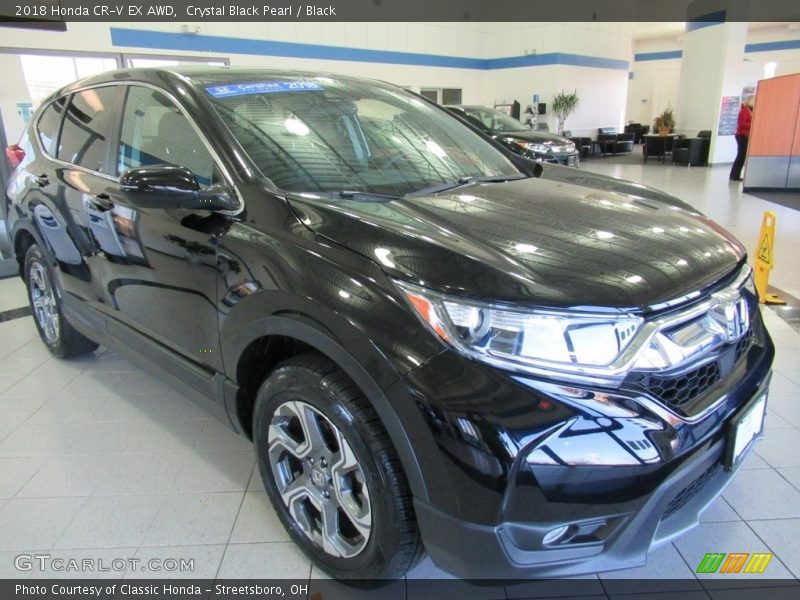 Crystal Black Pearl / Black 2018 Honda CR-V EX AWD