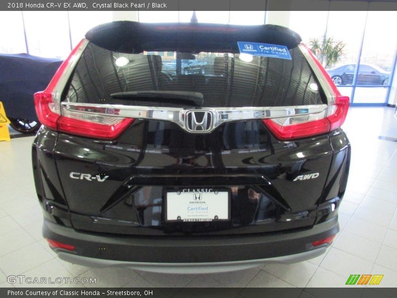 Crystal Black Pearl / Black 2018 Honda CR-V EX AWD