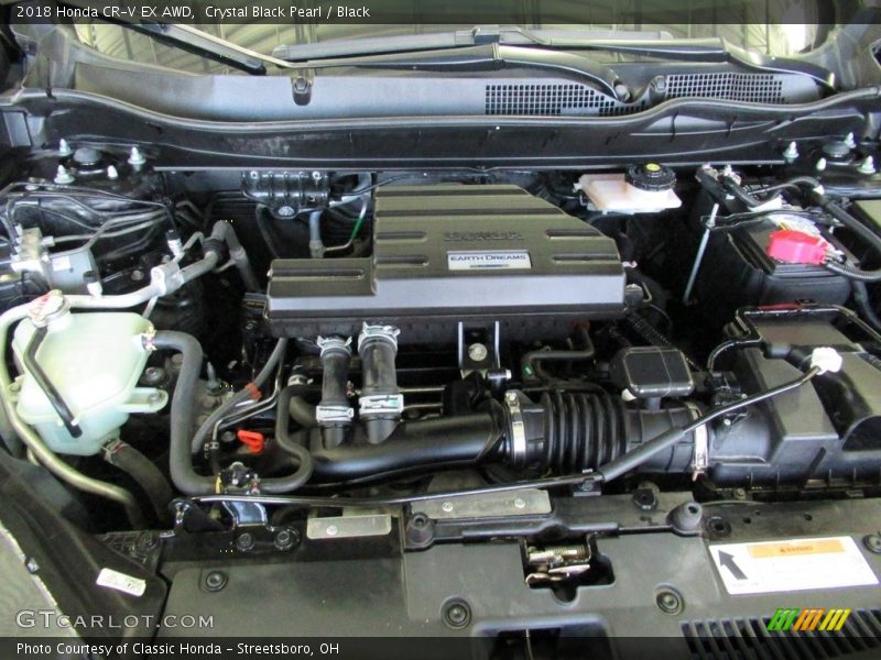 Crystal Black Pearl / Black 2018 Honda CR-V EX AWD