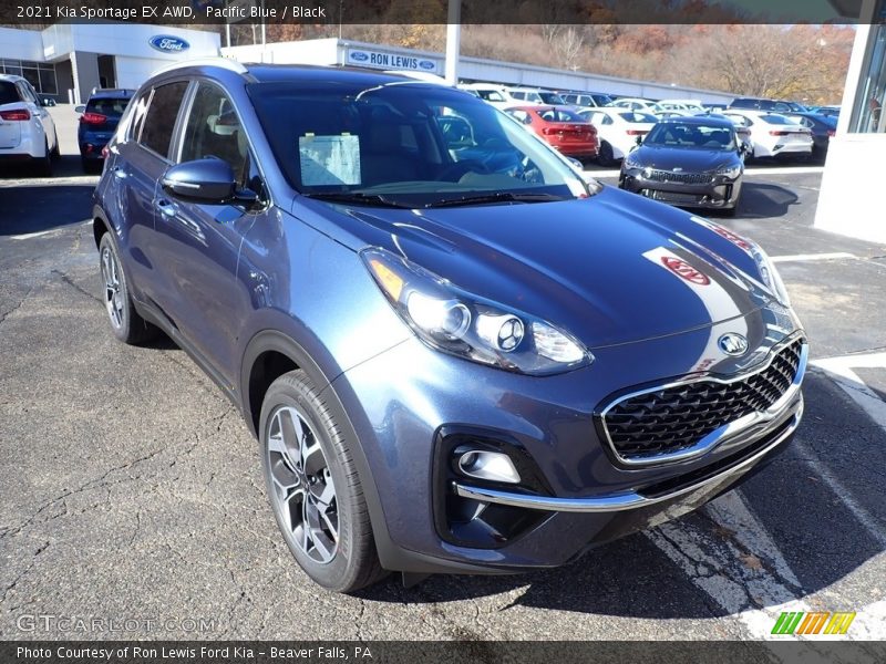 Pacific Blue / Black 2021 Kia Sportage EX AWD