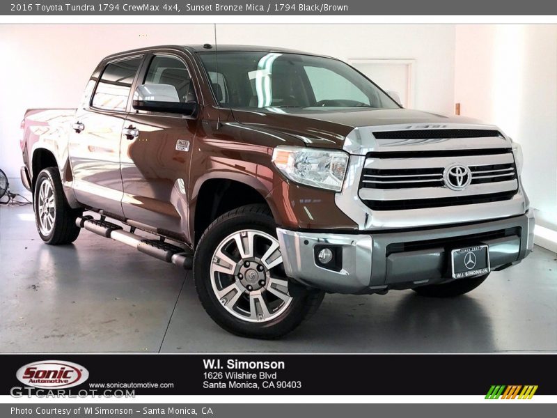 Sunset Bronze Mica / 1794 Black/Brown 2016 Toyota Tundra 1794 CrewMax 4x4