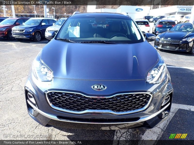 Pacific Blue / Black 2021 Kia Sportage EX AWD