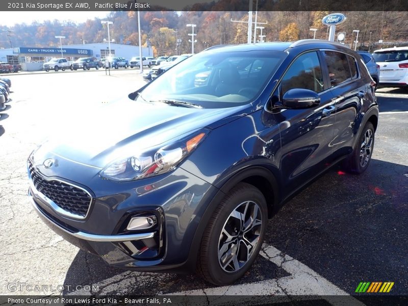 Pacific Blue / Black 2021 Kia Sportage EX AWD