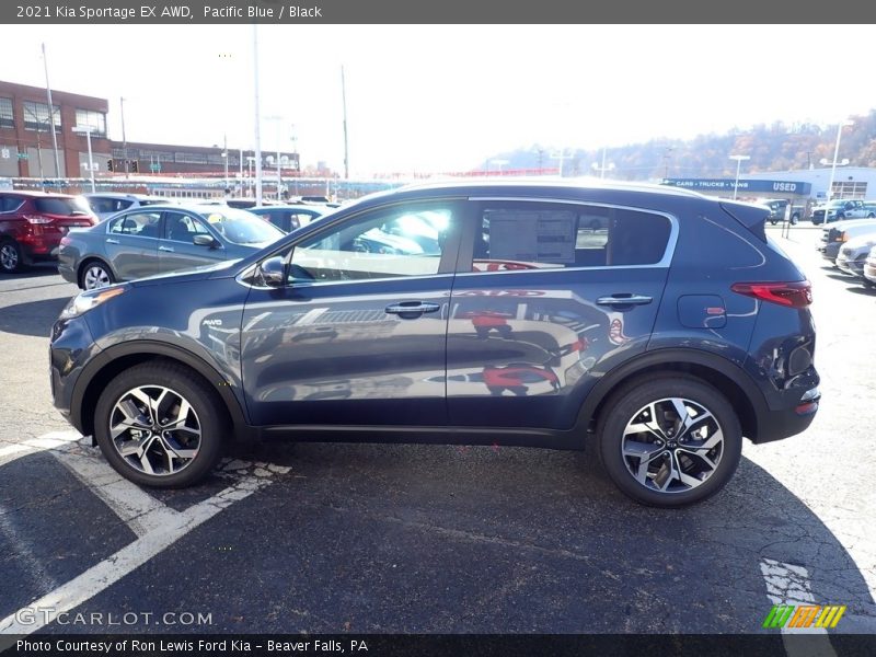 Pacific Blue / Black 2021 Kia Sportage EX AWD