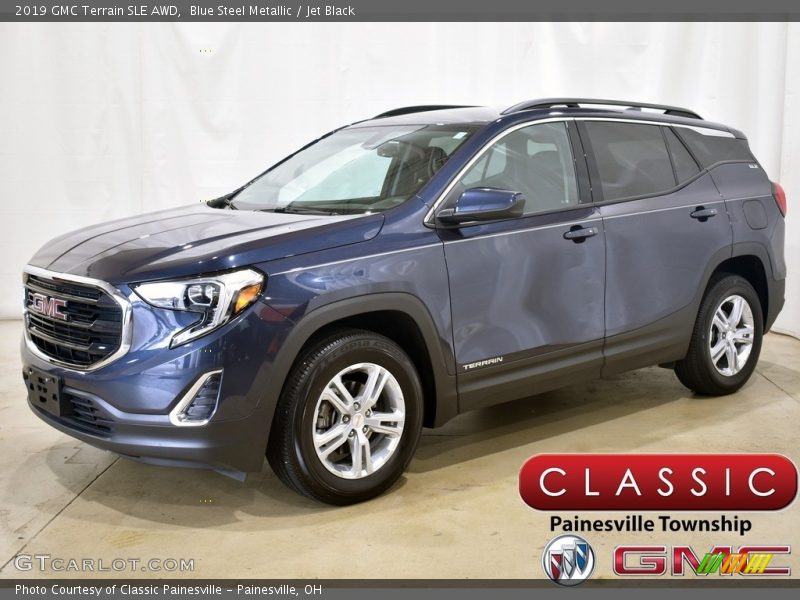 Blue Steel Metallic / Jet Black 2019 GMC Terrain SLE AWD
