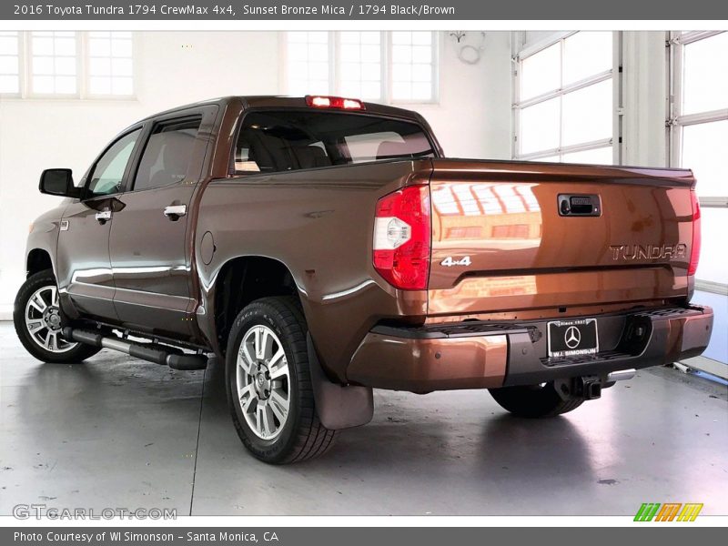 Sunset Bronze Mica / 1794 Black/Brown 2016 Toyota Tundra 1794 CrewMax 4x4