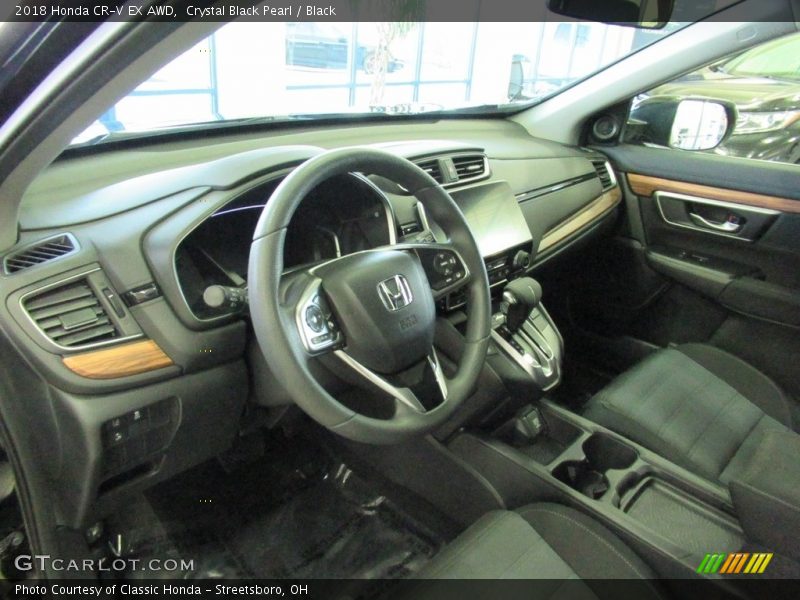 Crystal Black Pearl / Black 2018 Honda CR-V EX AWD
