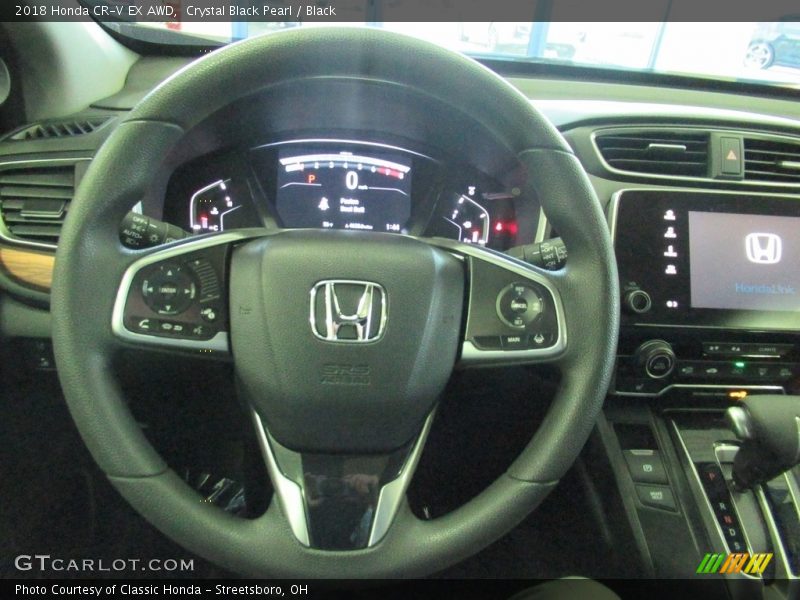 Crystal Black Pearl / Black 2018 Honda CR-V EX AWD