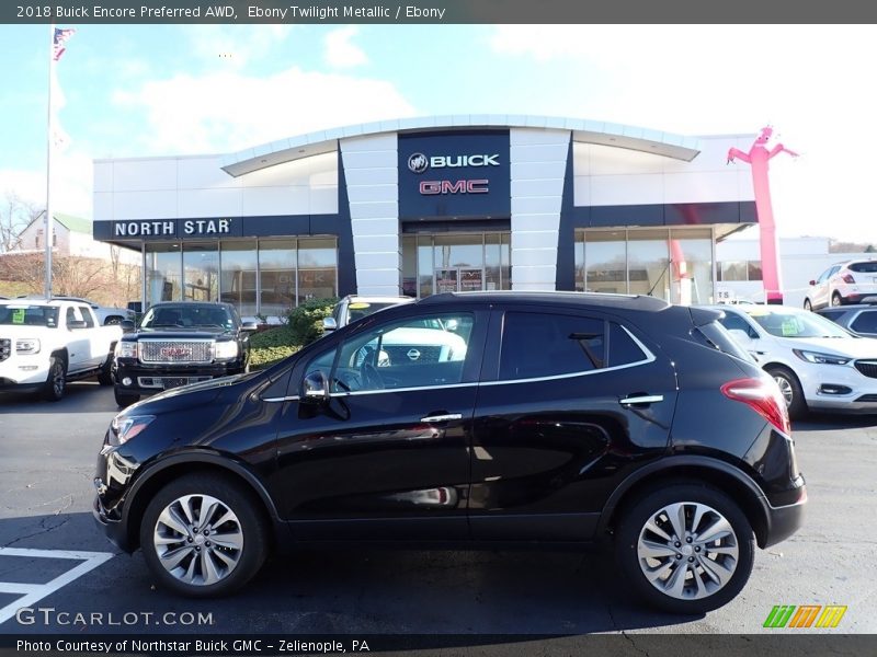 Ebony Twilight Metallic / Ebony 2018 Buick Encore Preferred AWD
