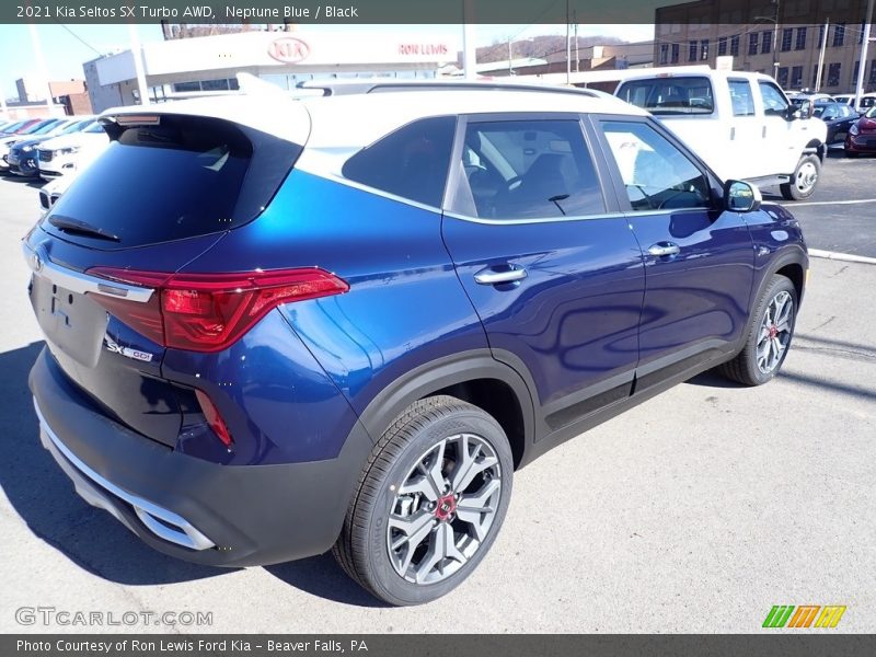 Neptune Blue / Black 2021 Kia Seltos SX Turbo AWD