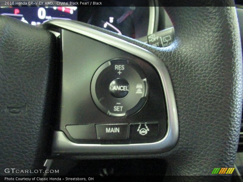 Crystal Black Pearl / Black 2018 Honda CR-V EX AWD