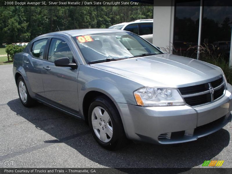 Silver Steel Metallic / Dark Slate Gray/Light Slate Gray 2008 Dodge Avenger SE