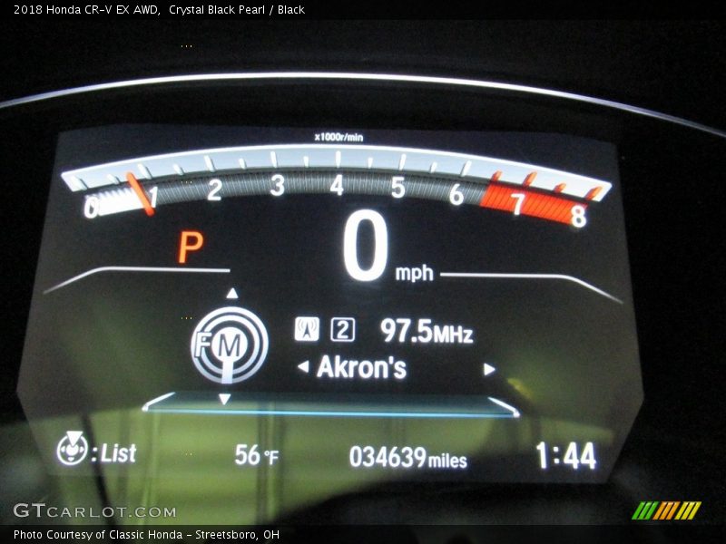 Crystal Black Pearl / Black 2018 Honda CR-V EX AWD