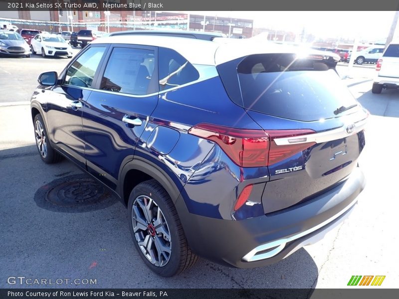 Neptune Blue / Black 2021 Kia Seltos SX Turbo AWD